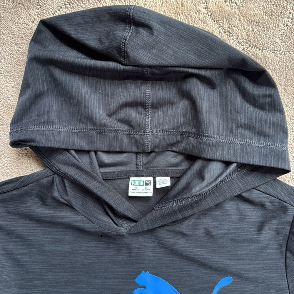 PUMA Lot of 2 Blue/Black Boys M 10-12 Long Sleeved Athletic Shirts